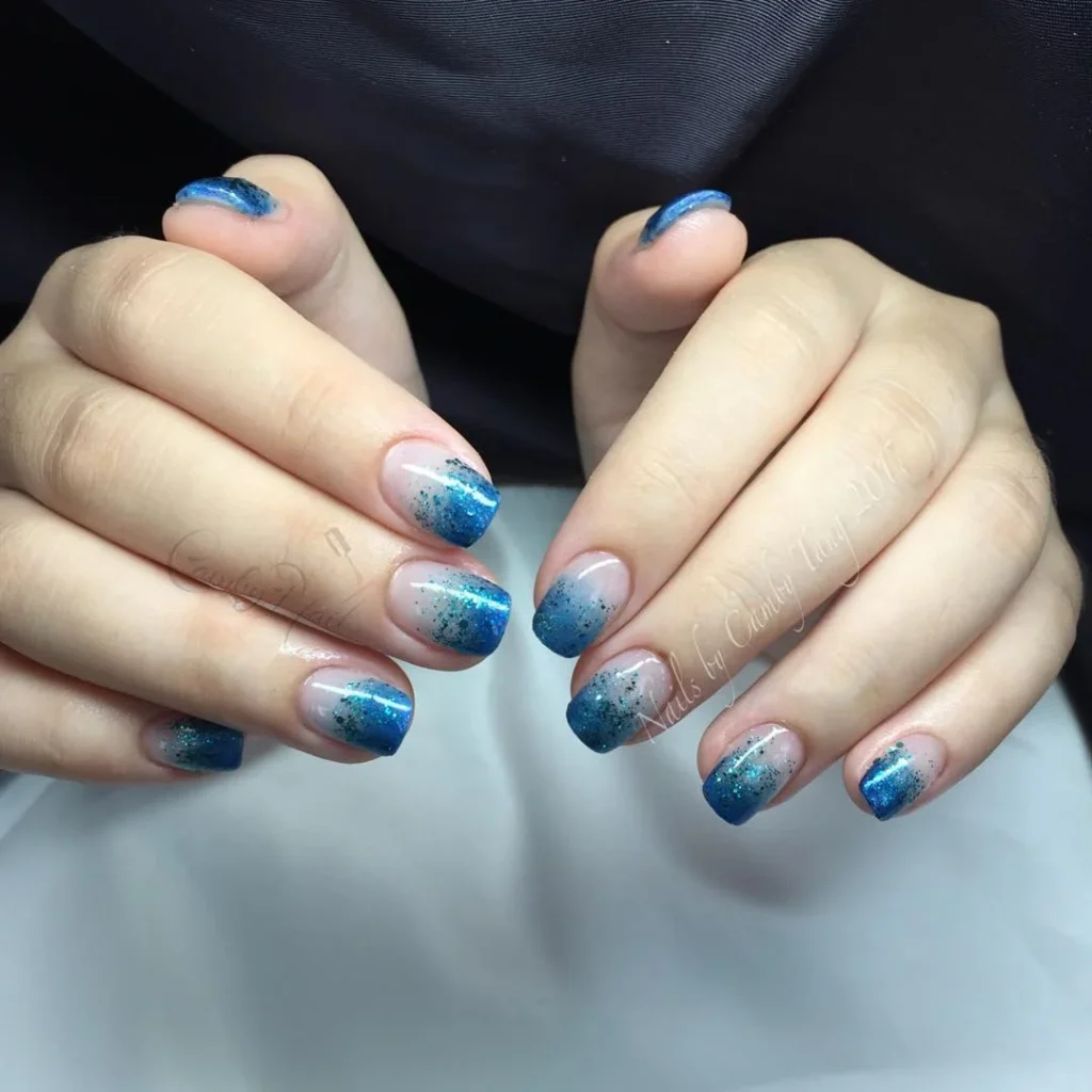  Blue Glitter Fade