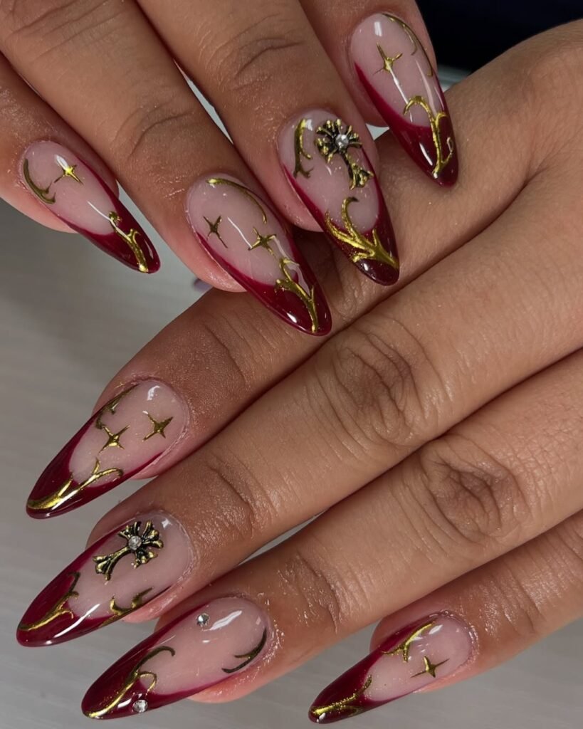  Burgundy Luxe Swirls