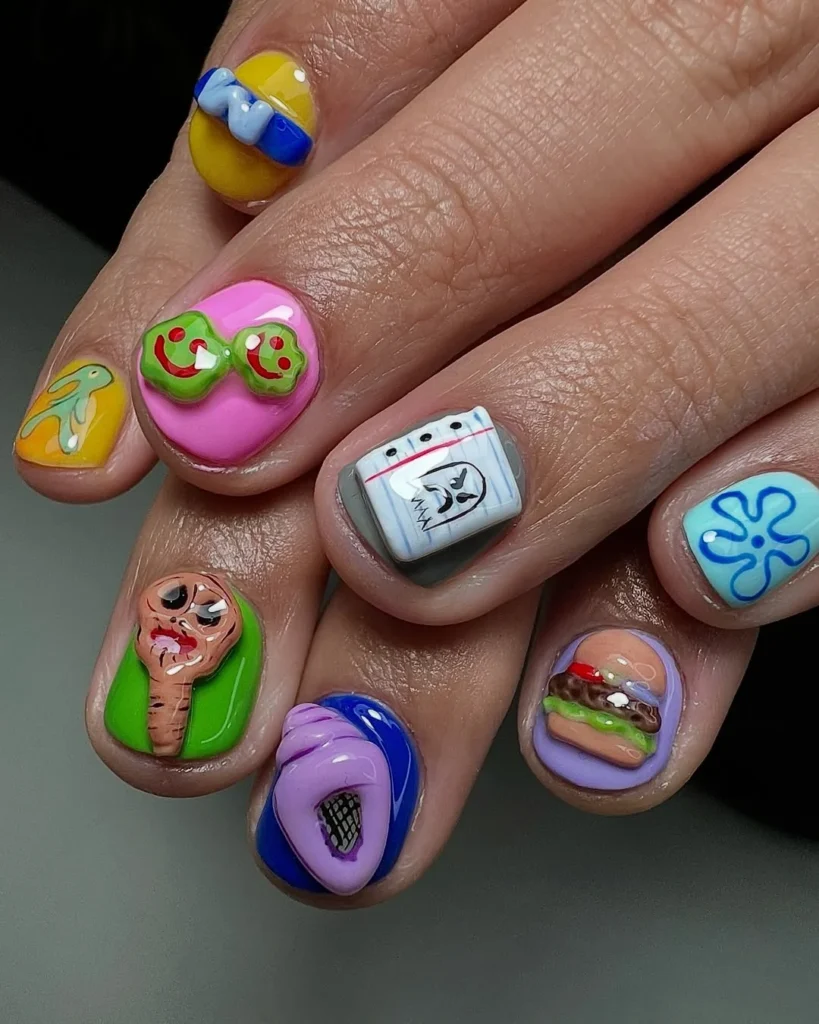 Cartoon Fun Nails