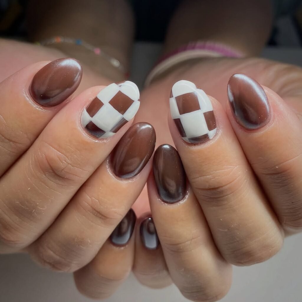 . Checkerboard Chocolate Shine