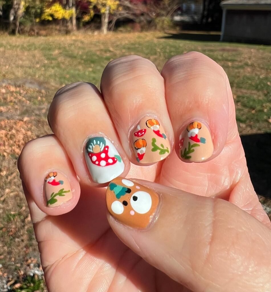  Cute Woodland Nails
