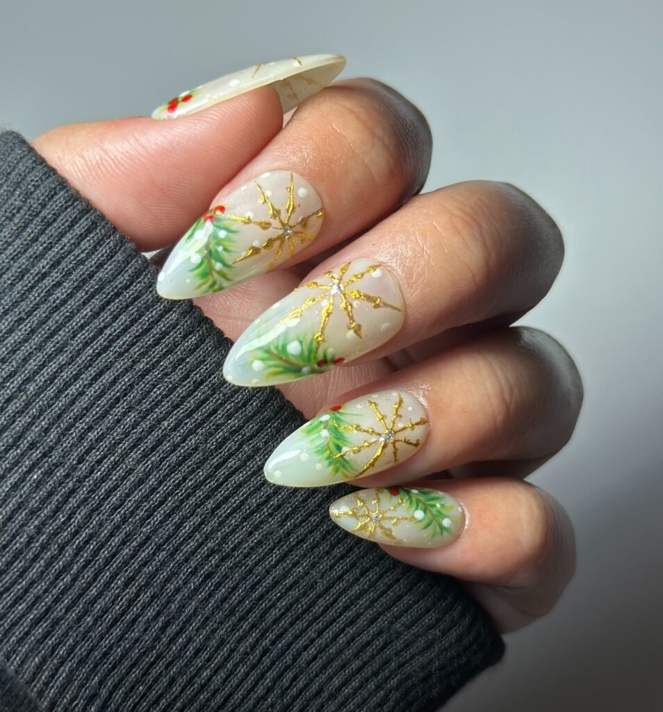 Gold Leaf Snowflakes