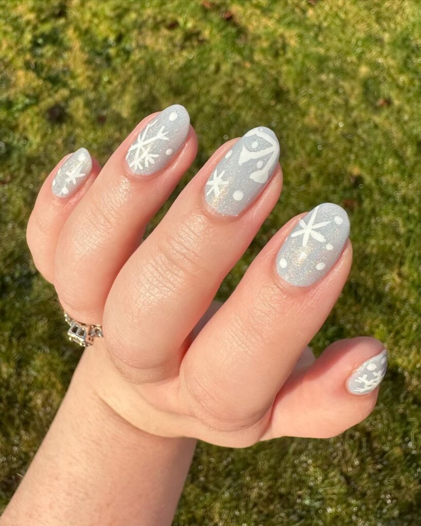 . Icy Blue Snowflakes