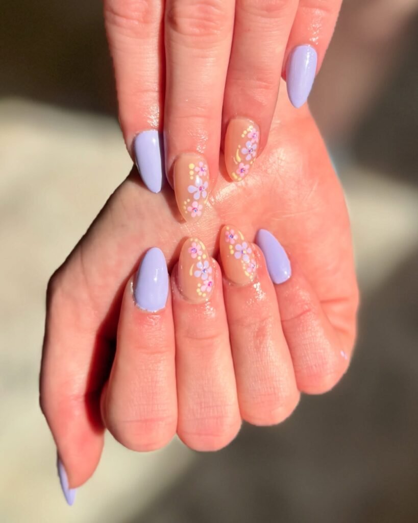 Lavender & Peach Blooms