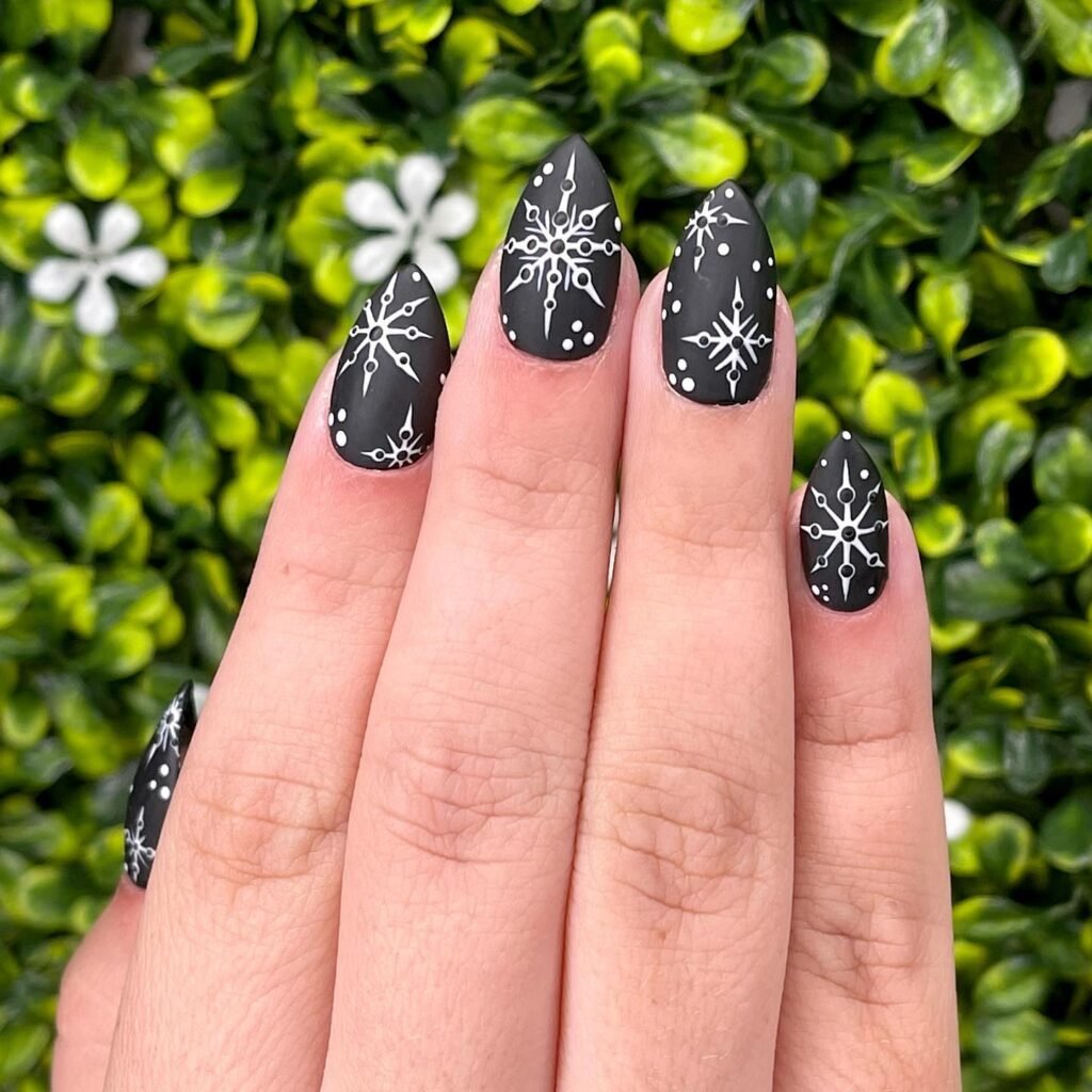 Matte Black Snowflakes