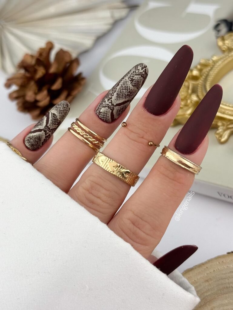 Matte Cocoa Snakeskin
