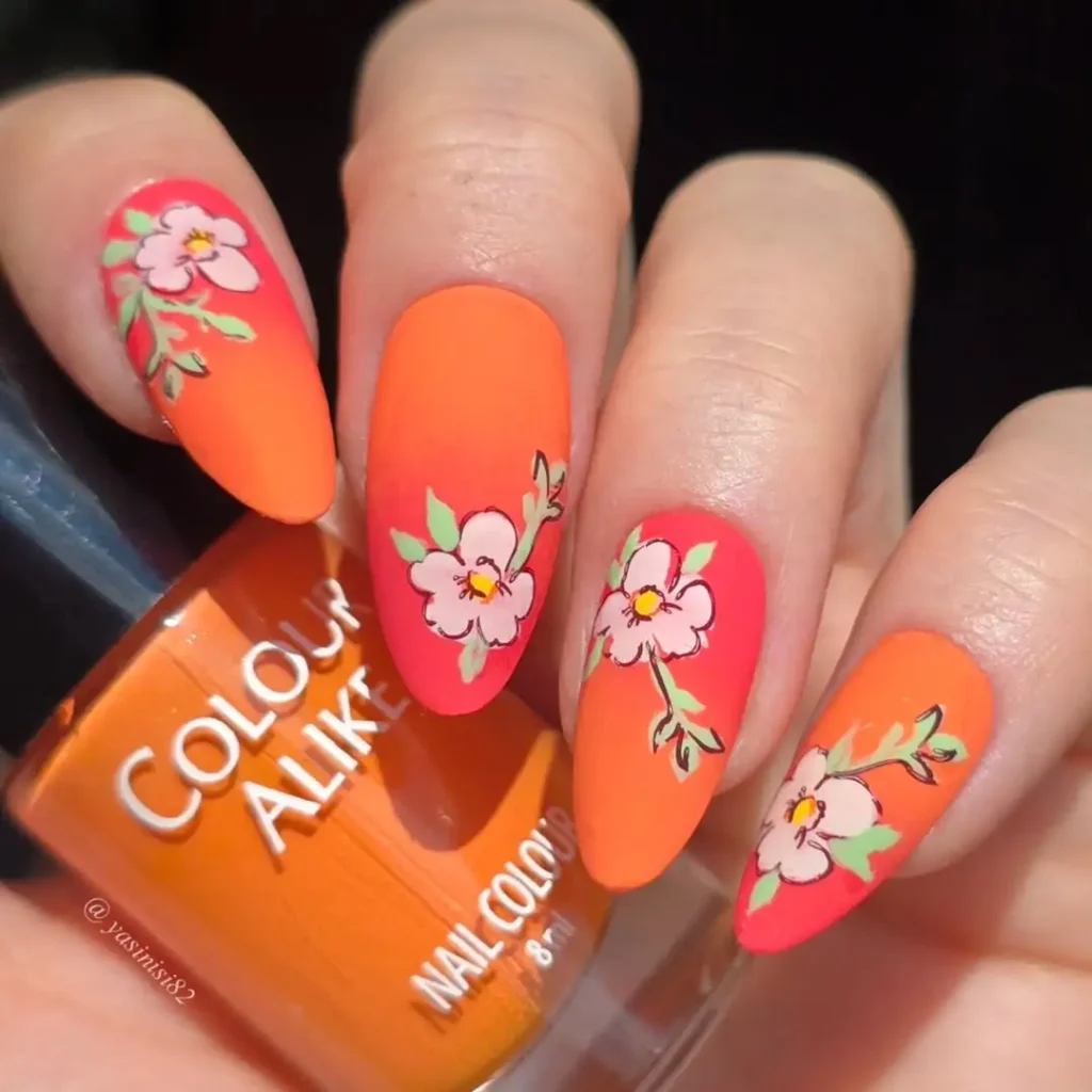 Matte Floral Ombre