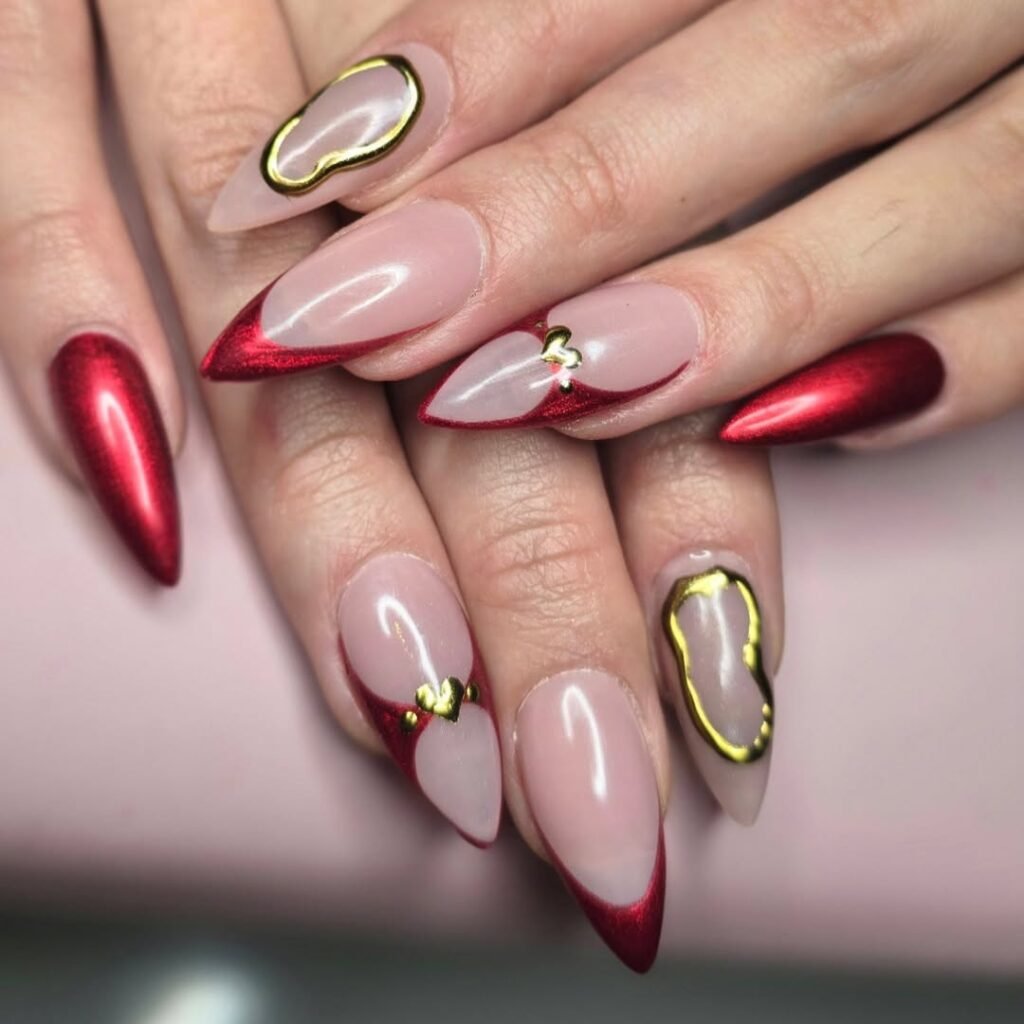  Metallic Red Stilettos