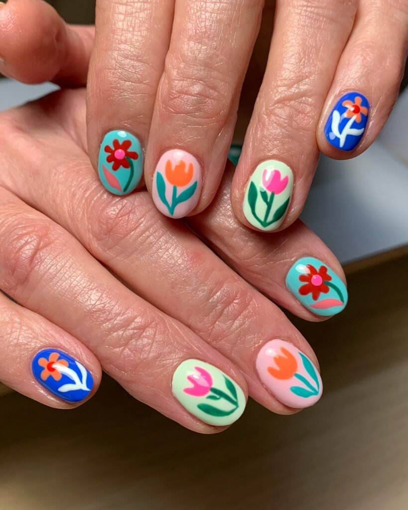 Pastel Garden Blooms