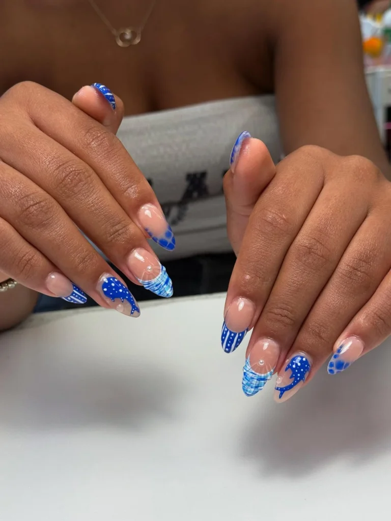  Patchwork Blue Tips