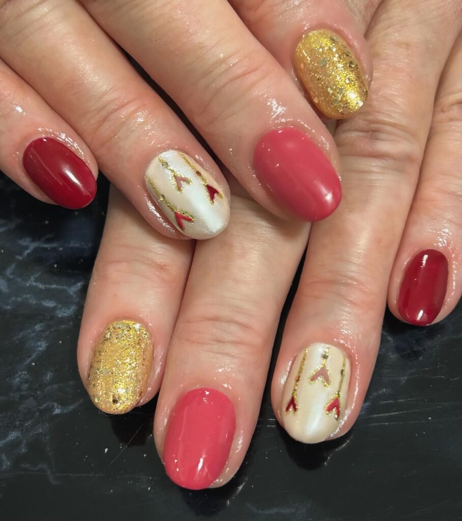 Simple Gold & Coral Mix