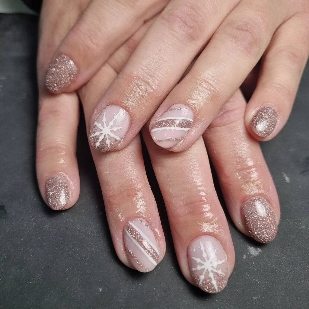 Snowman Blue Snowflakes