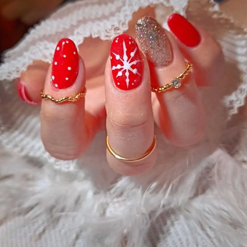 Snowy Red Sparkle