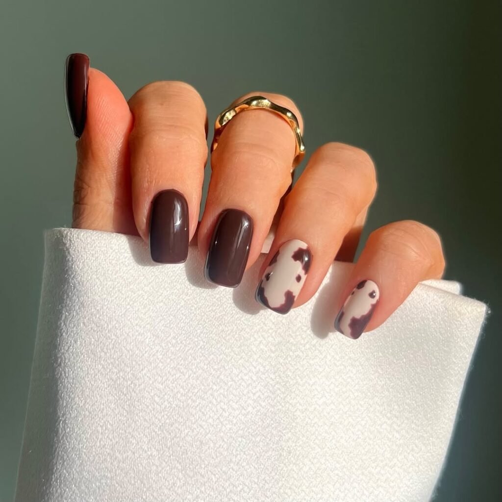 Soft Cocoa Cow Print