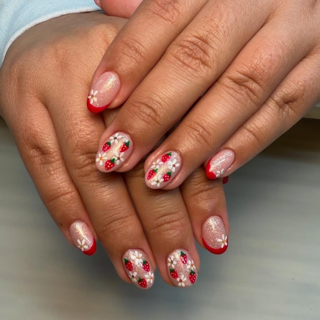  Sweet Strawberry Nails