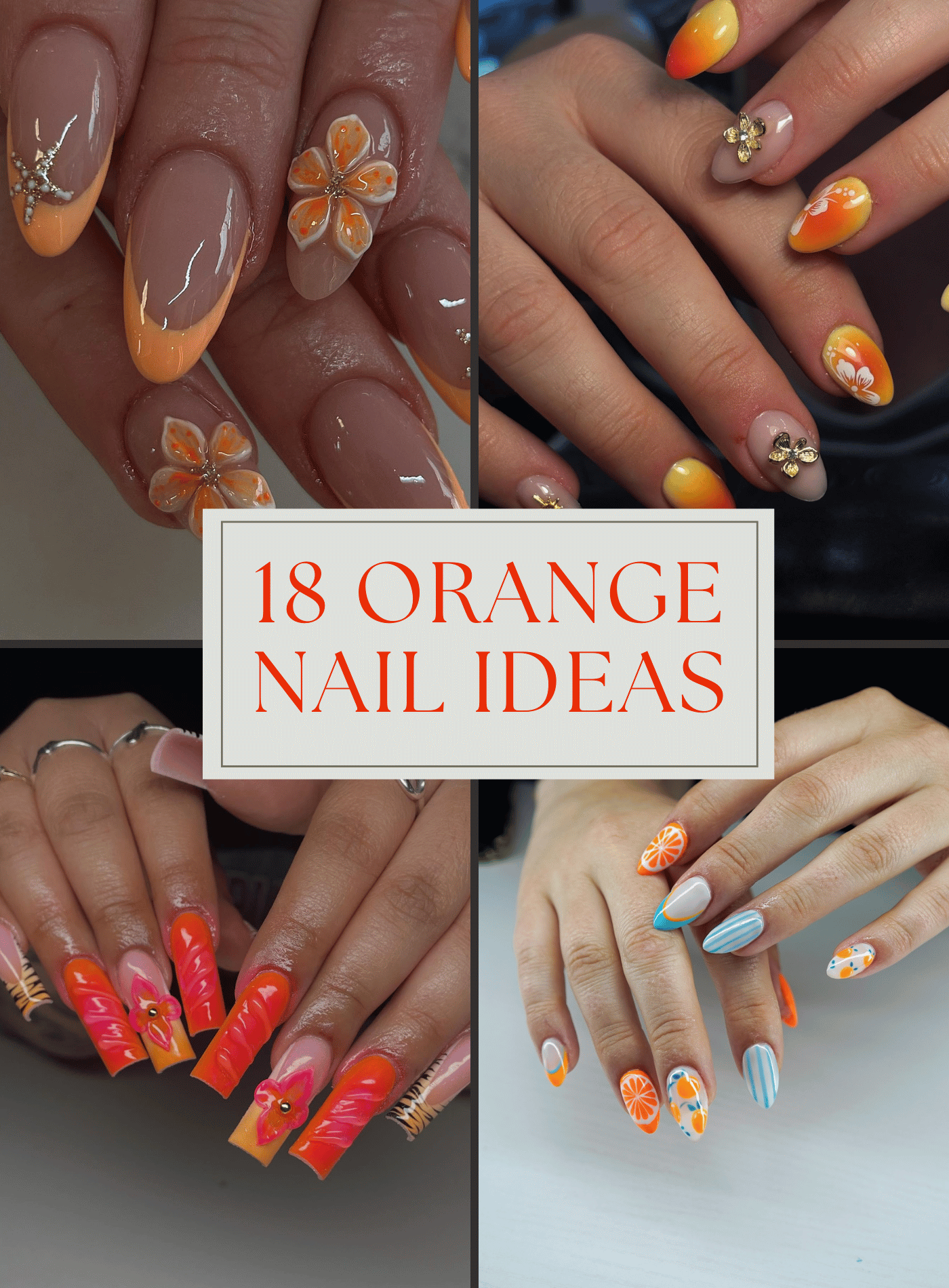 18 Orange Nail Ideas for a Bright, Fresh Manicure