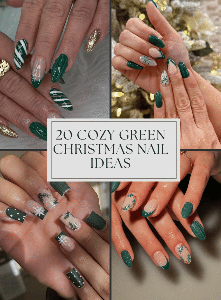 Green Christmas Nail