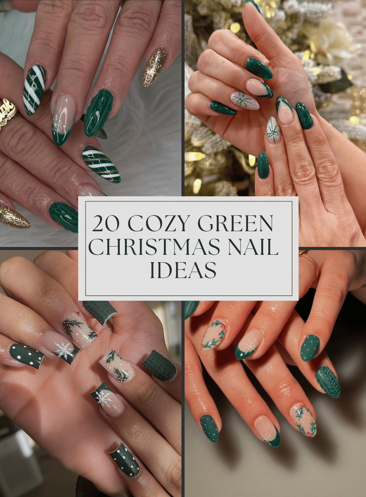 Green Christmas Nail