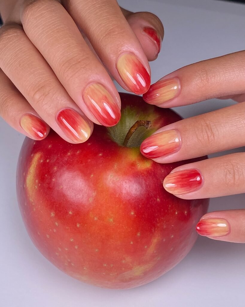 Apple Fade Nails