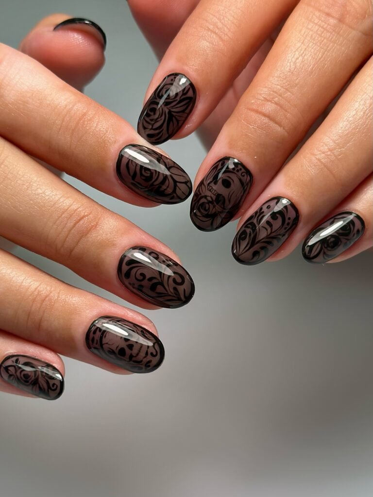 Black Lace Skulls