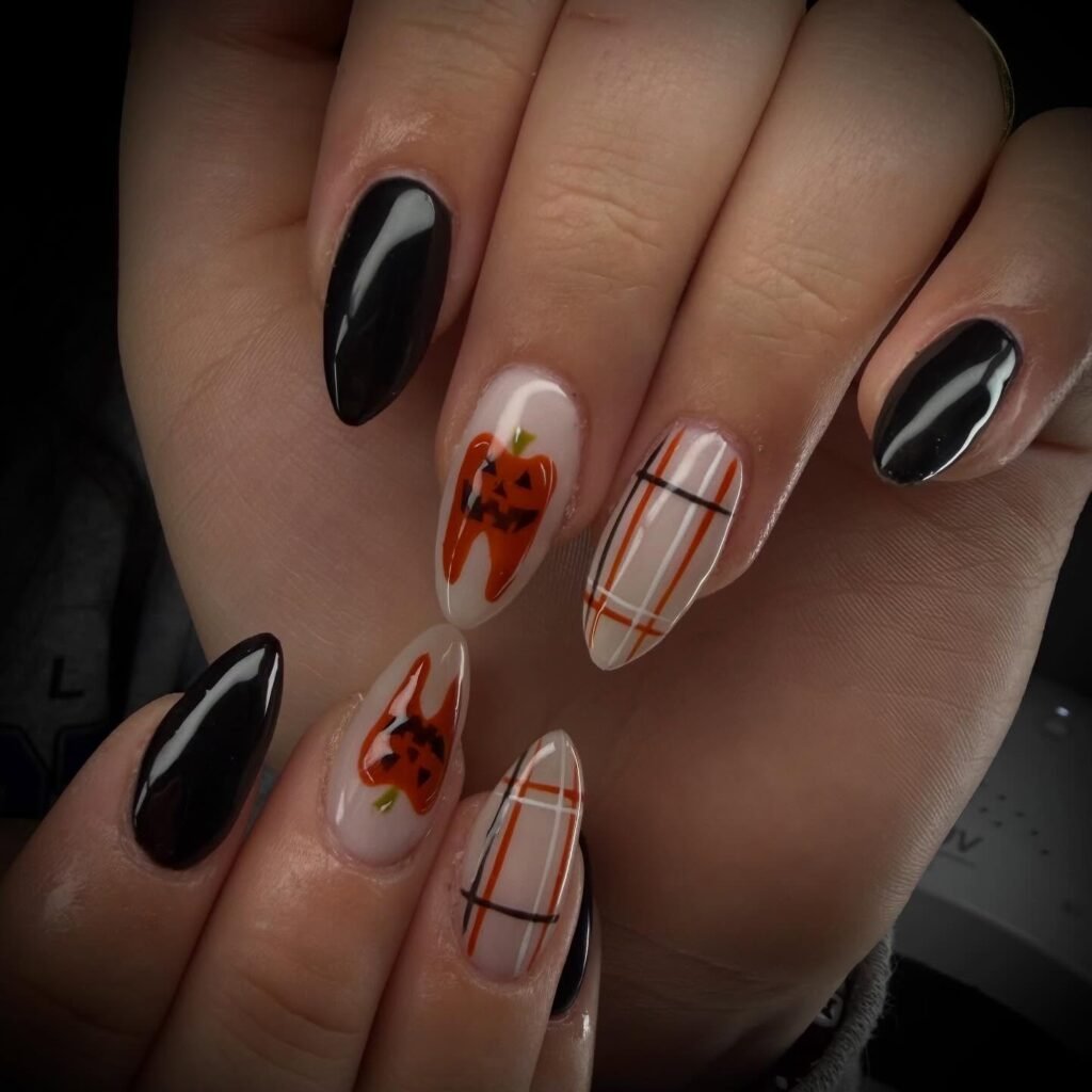  Black & Plaid Pumpkins