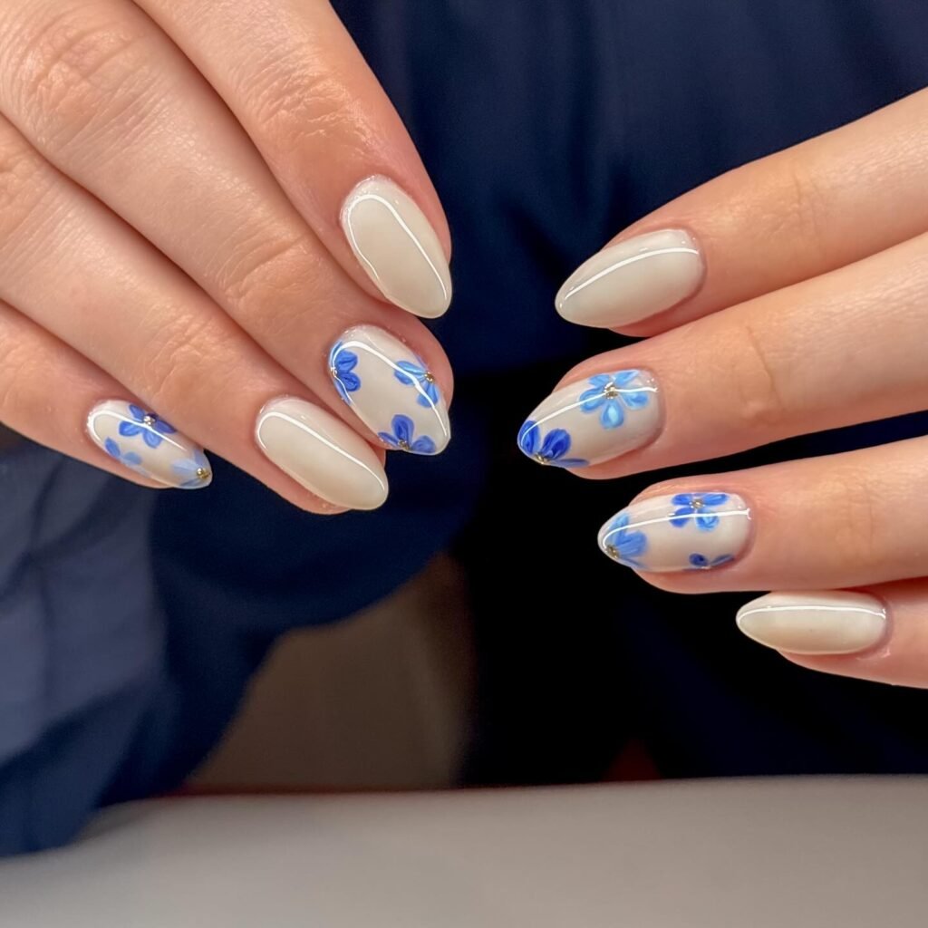 Blue Floral Neutrals