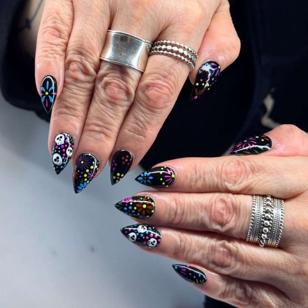 Bright Floral Skulls