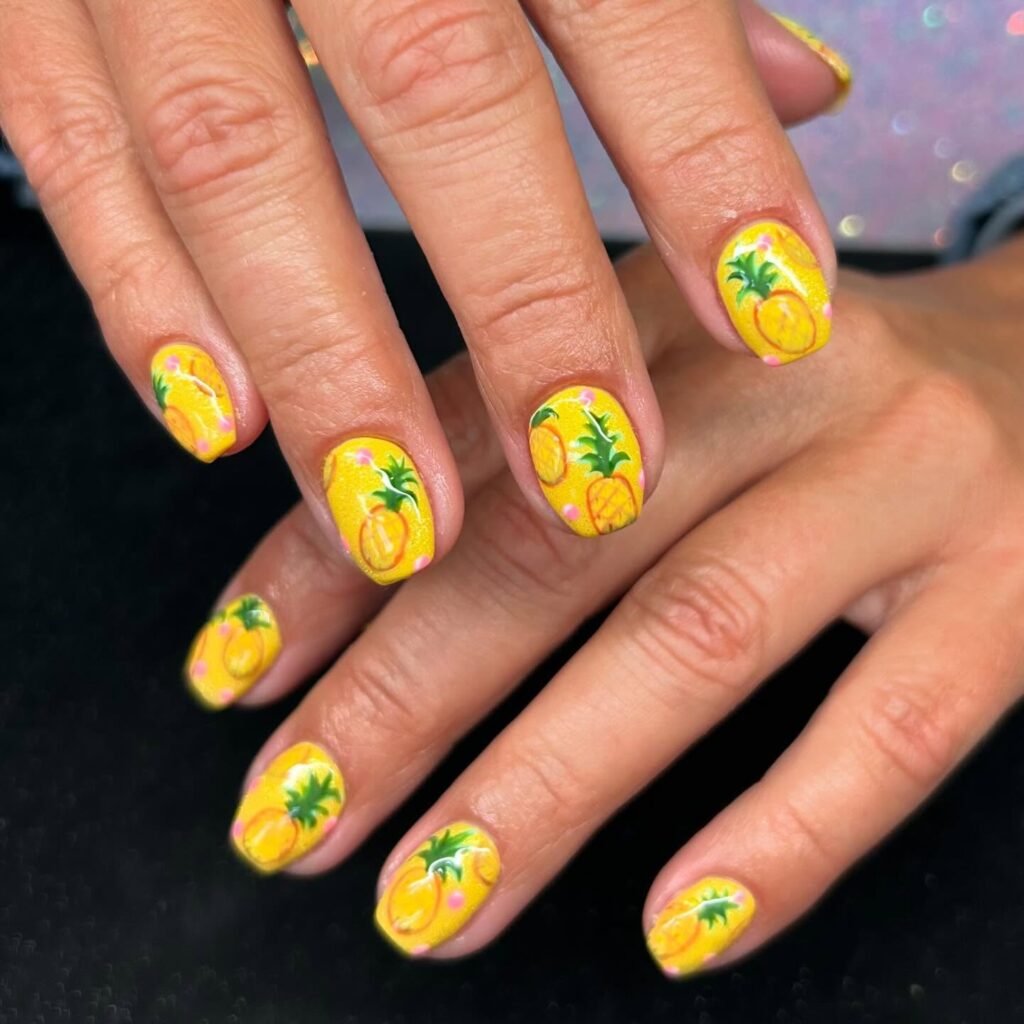 . Bright Yellow Pineapple Explosion