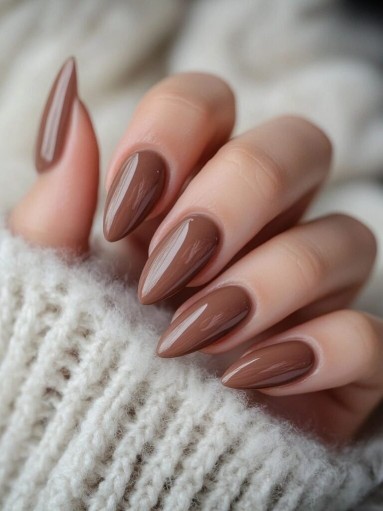Chocolate Almond Nails