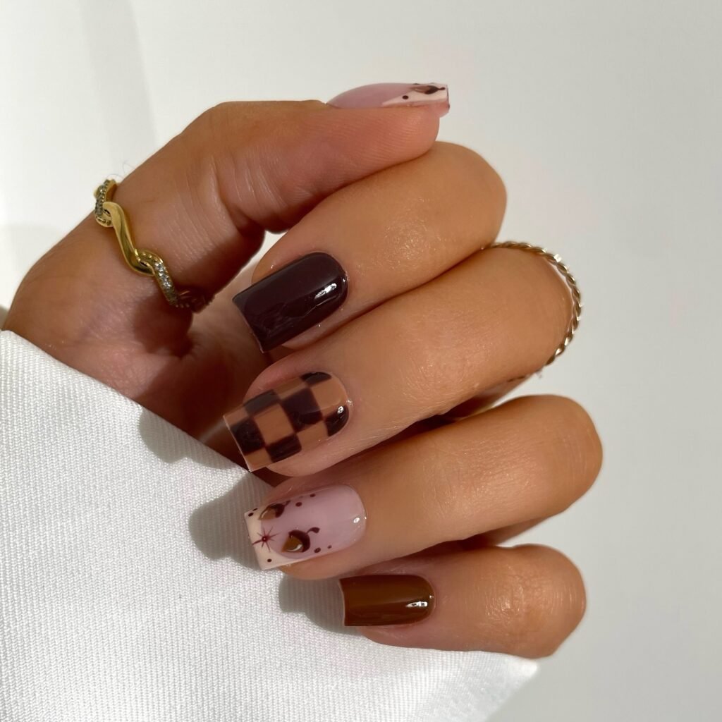 Chocolate Mix Nails