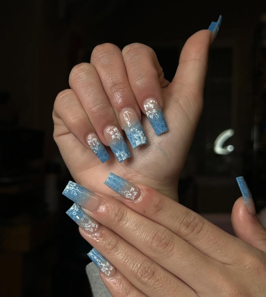  Frosty Blue Snowflakes