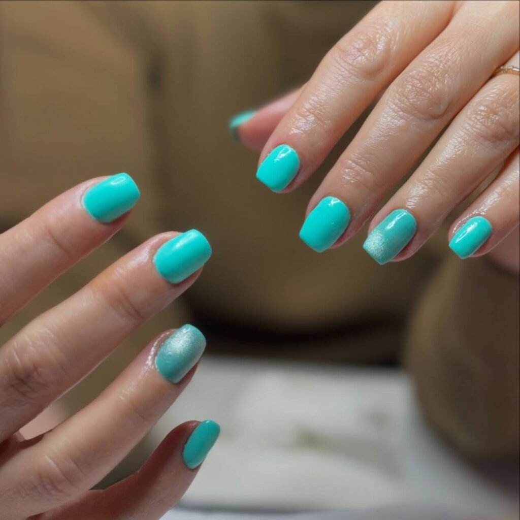 Glossy Aqua Blue