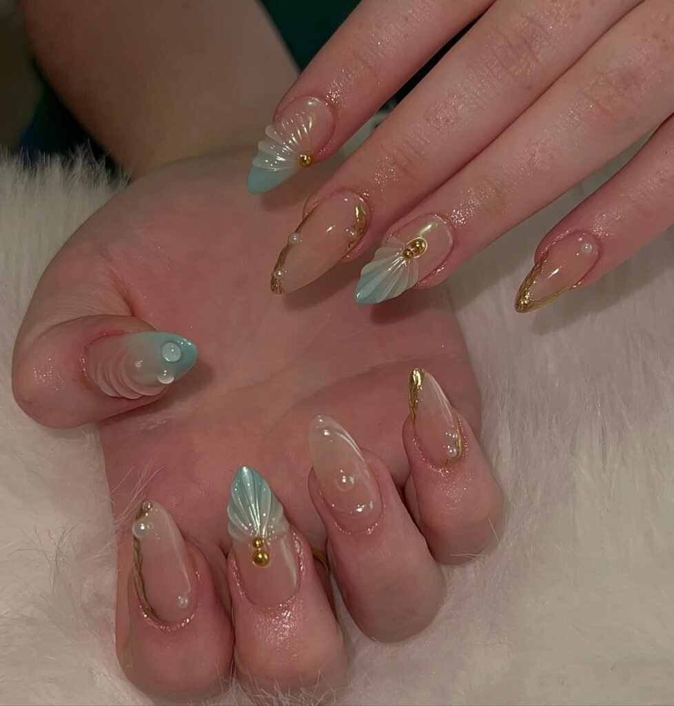 Gold Blue Shell Tips