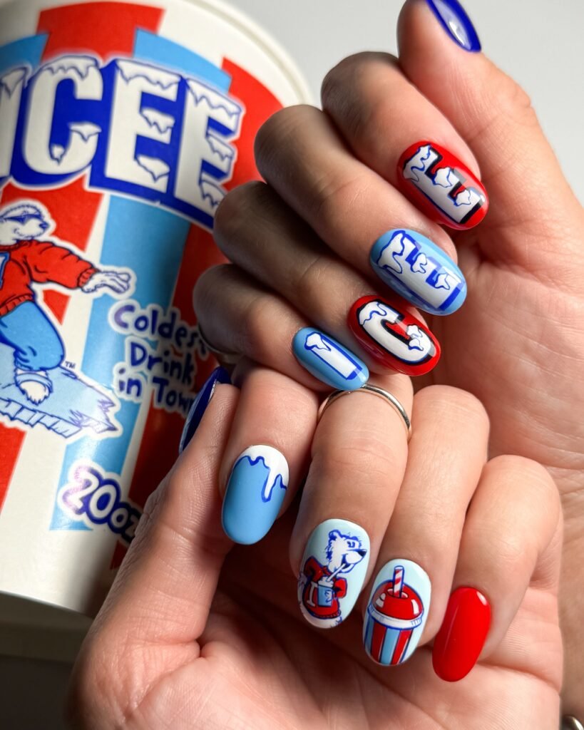 Icee Inspired Nails