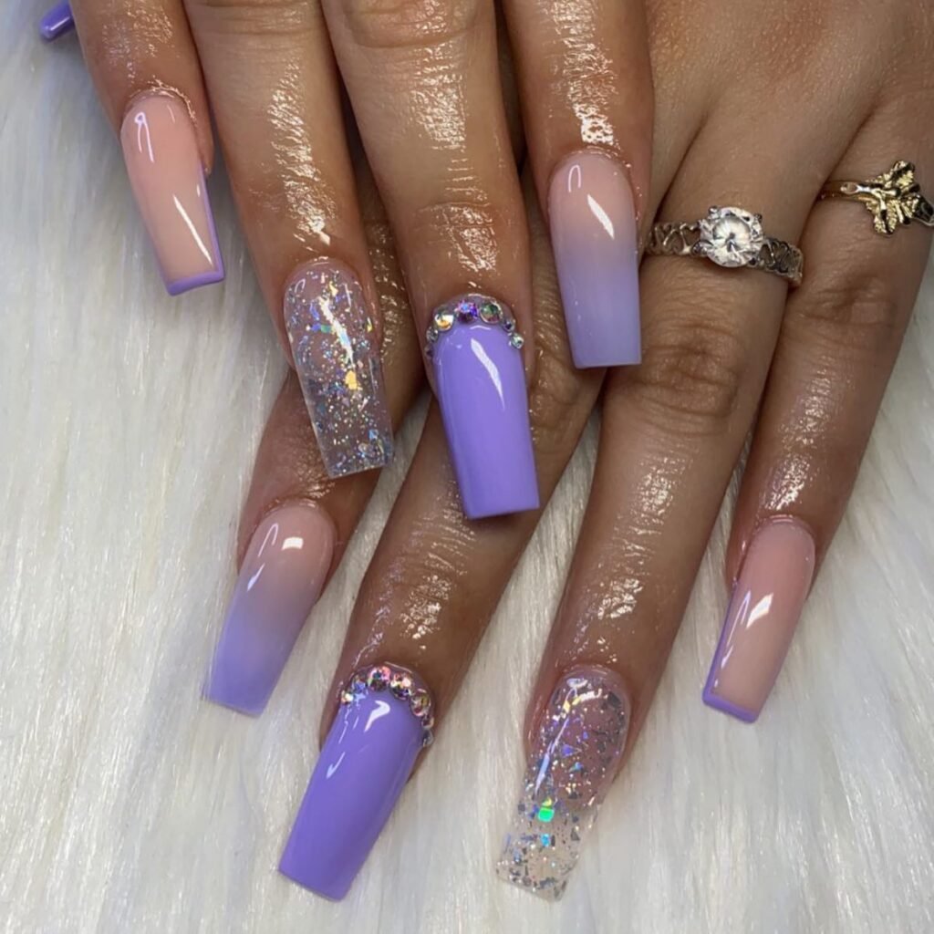 Lavender Crystal Coffin