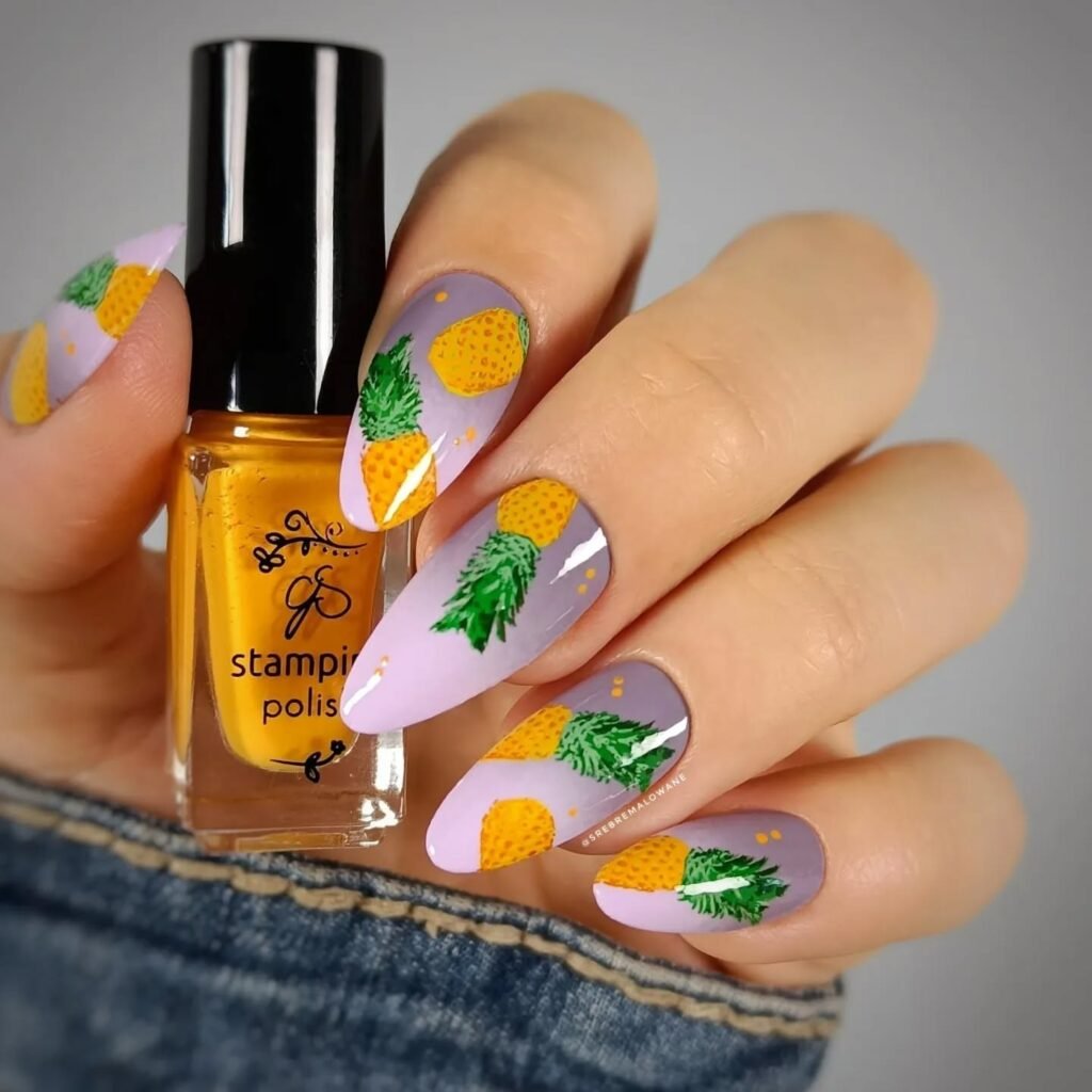 Lavender Pineapple Art