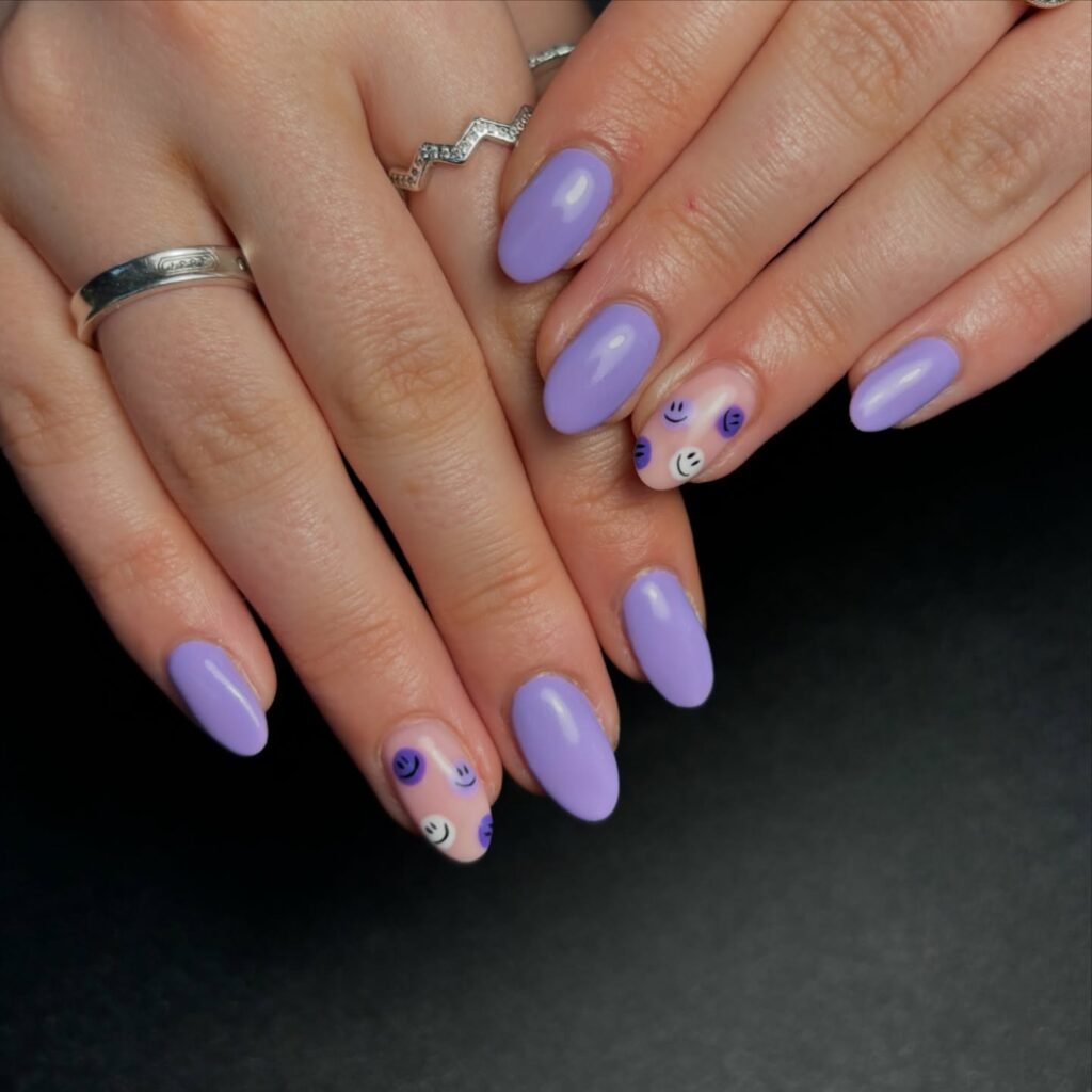 Lavender Smiley Tips