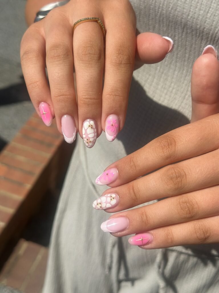 . Light Pink Bubble French