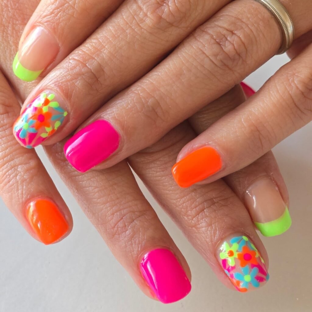 Neon Floral Mix