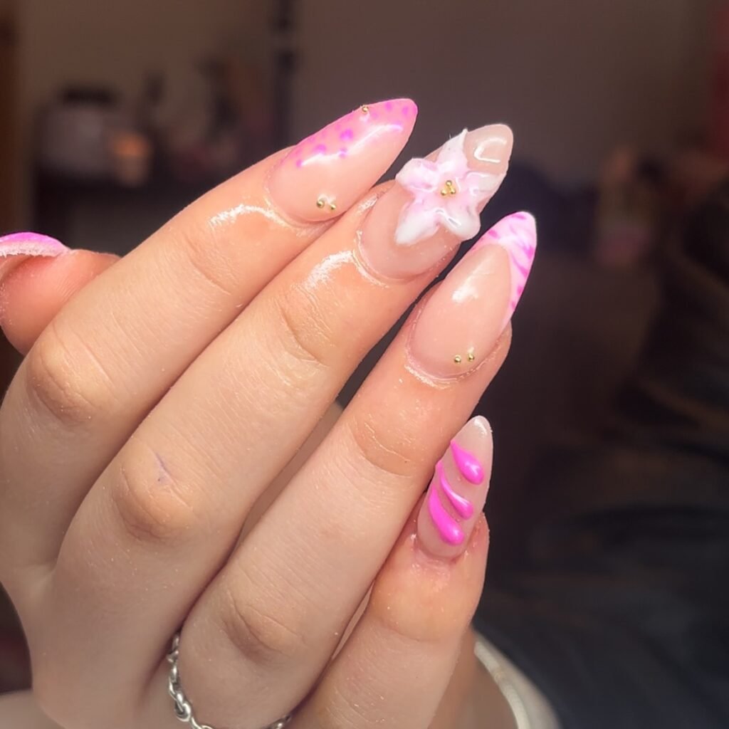  Neon Pink Floral Pop