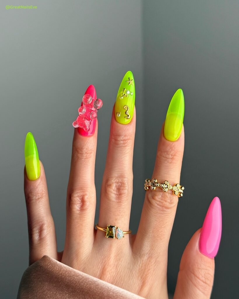  Neon Sea-Inspired Nails