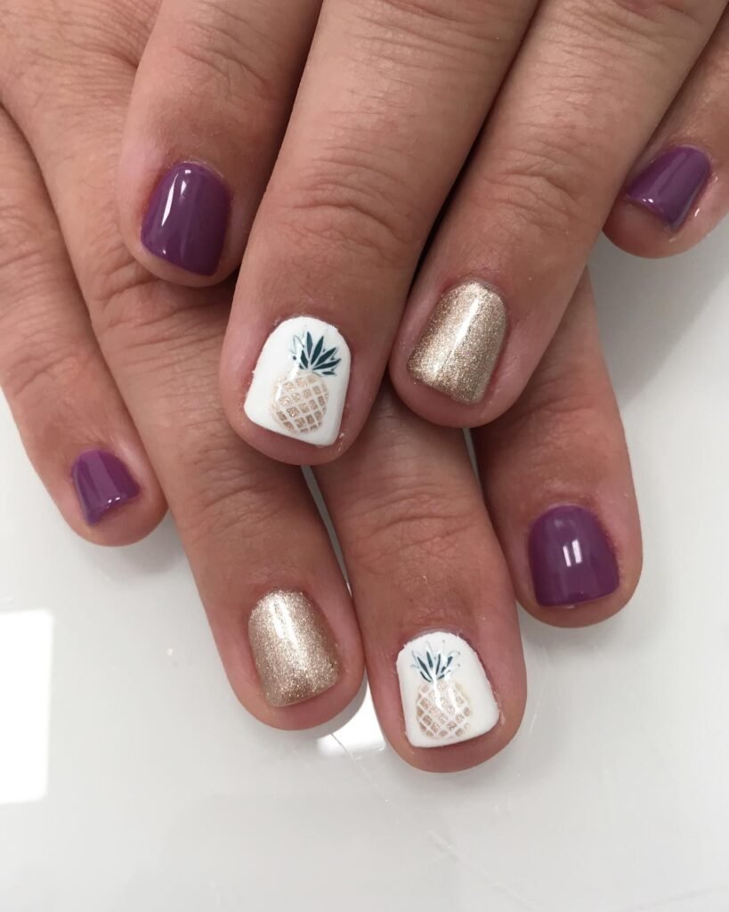 Plum and Gold Pineapple