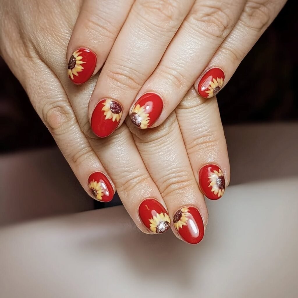 Classic Red Sunflowers