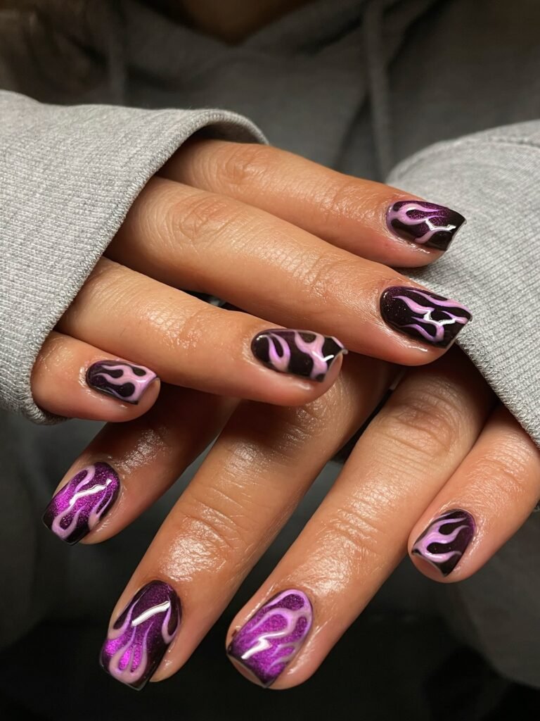  Purple Flame Swirls