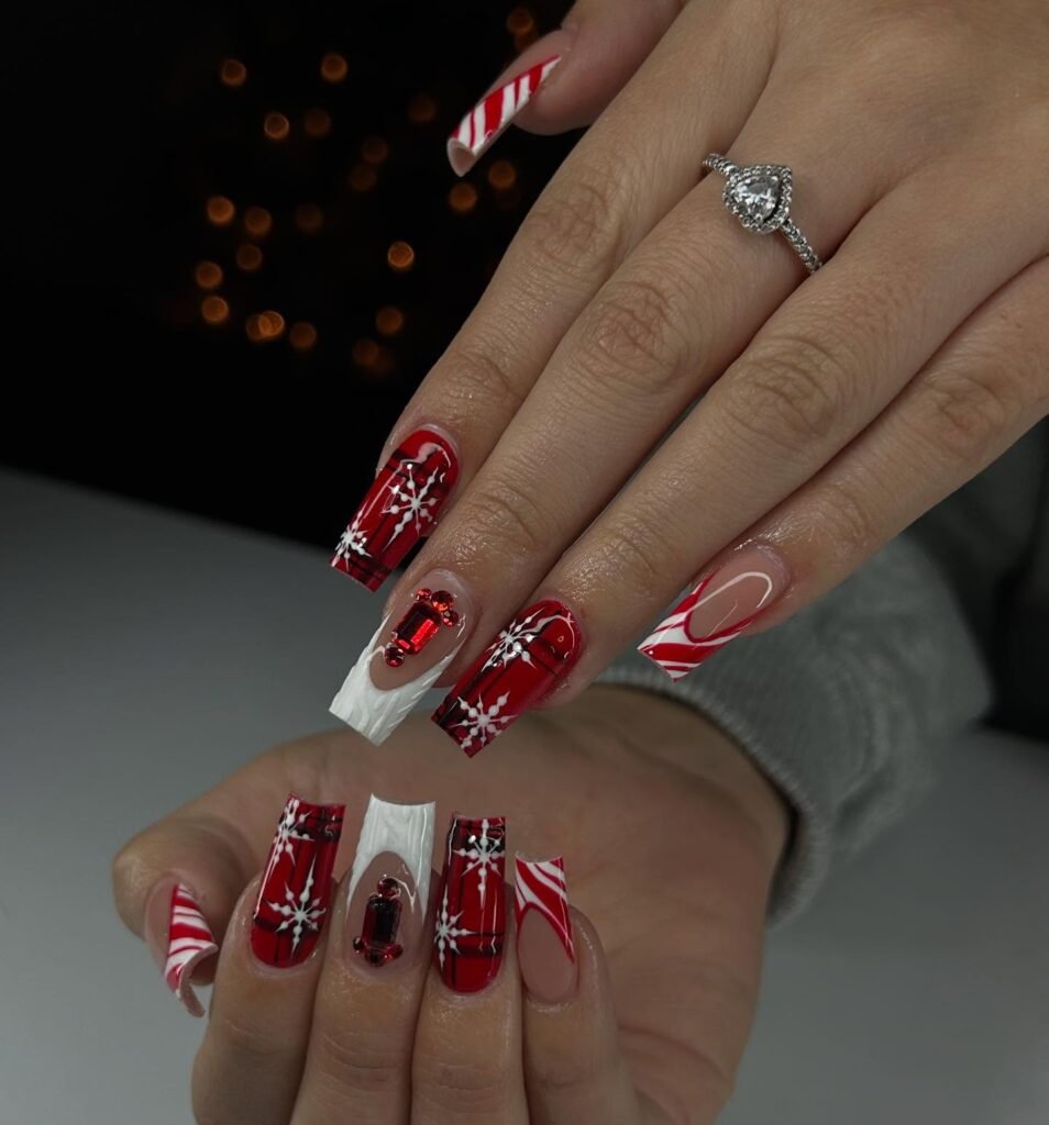 Red Candy Snowflakes