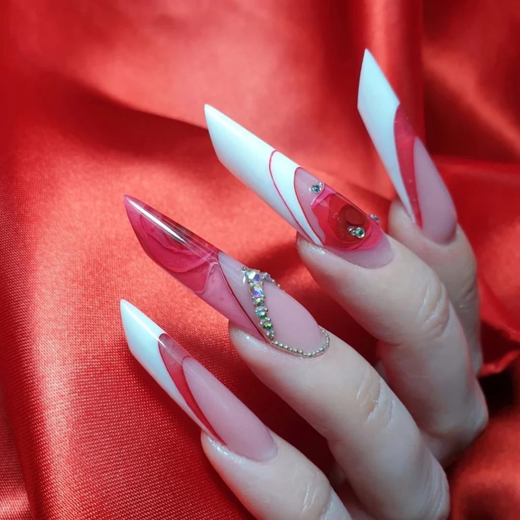 Red Crystal Rose Tips