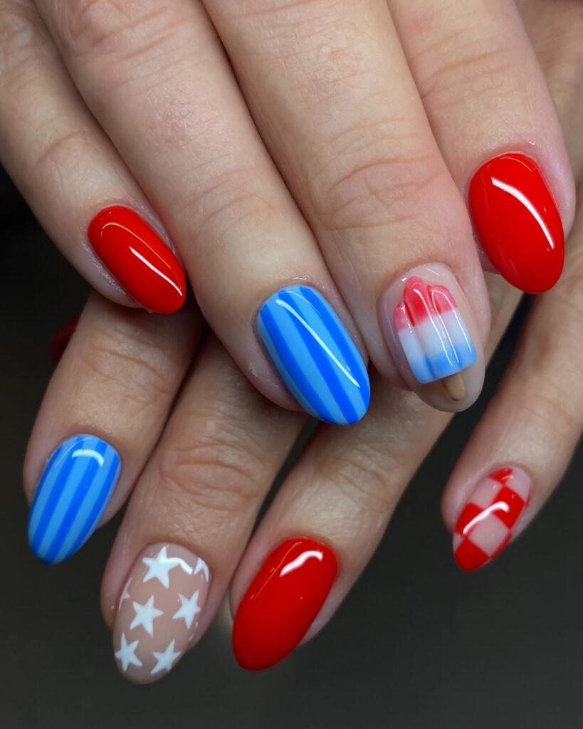 Red and Blue Mix