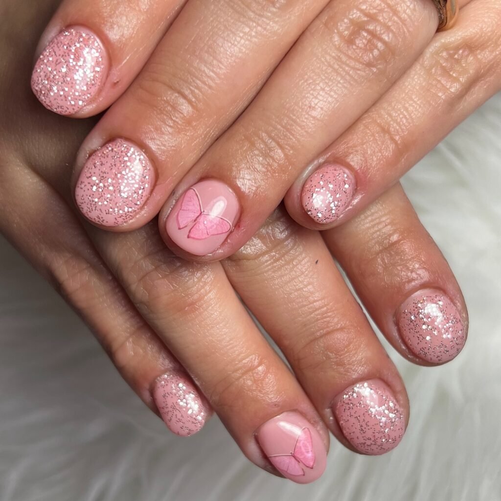 Short Pink Sparkle