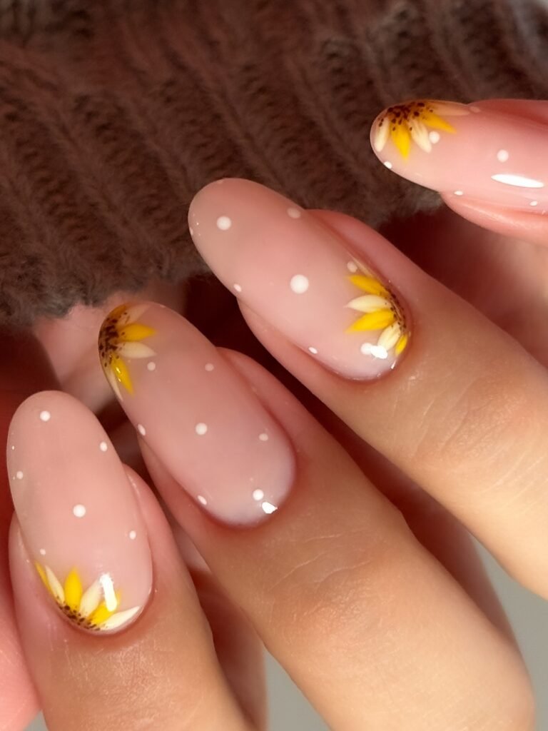. Soft Polka Sunflowers