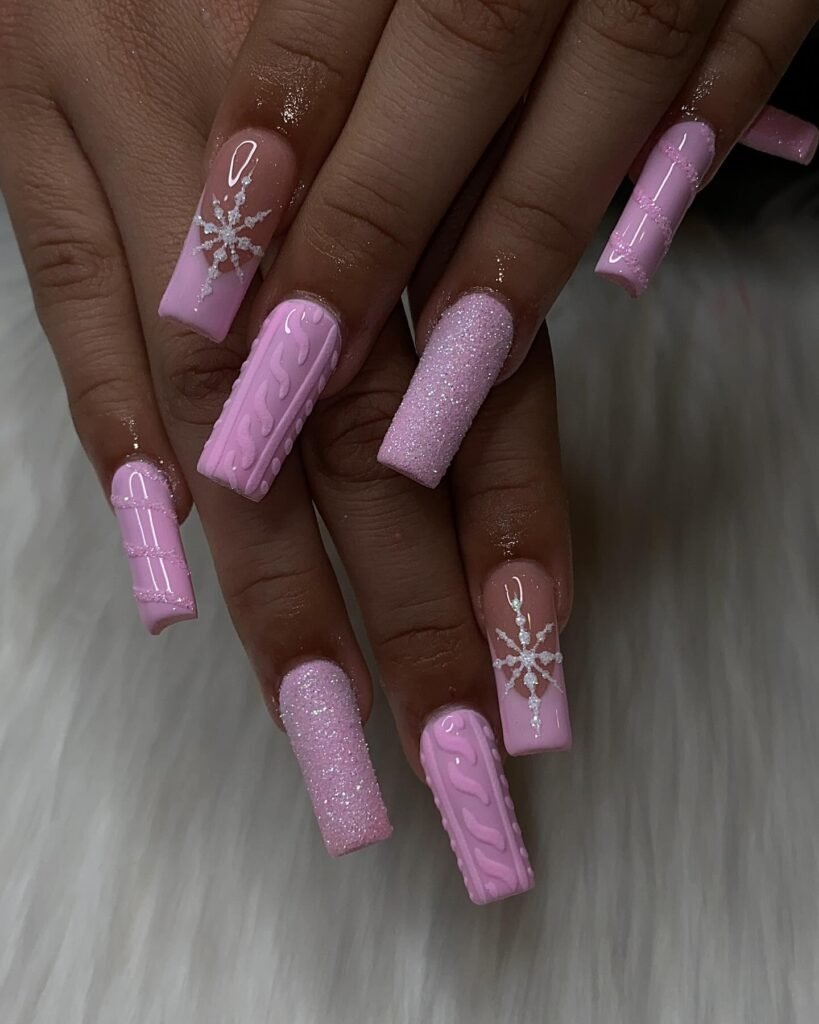 Sparkle Snowflake Pink